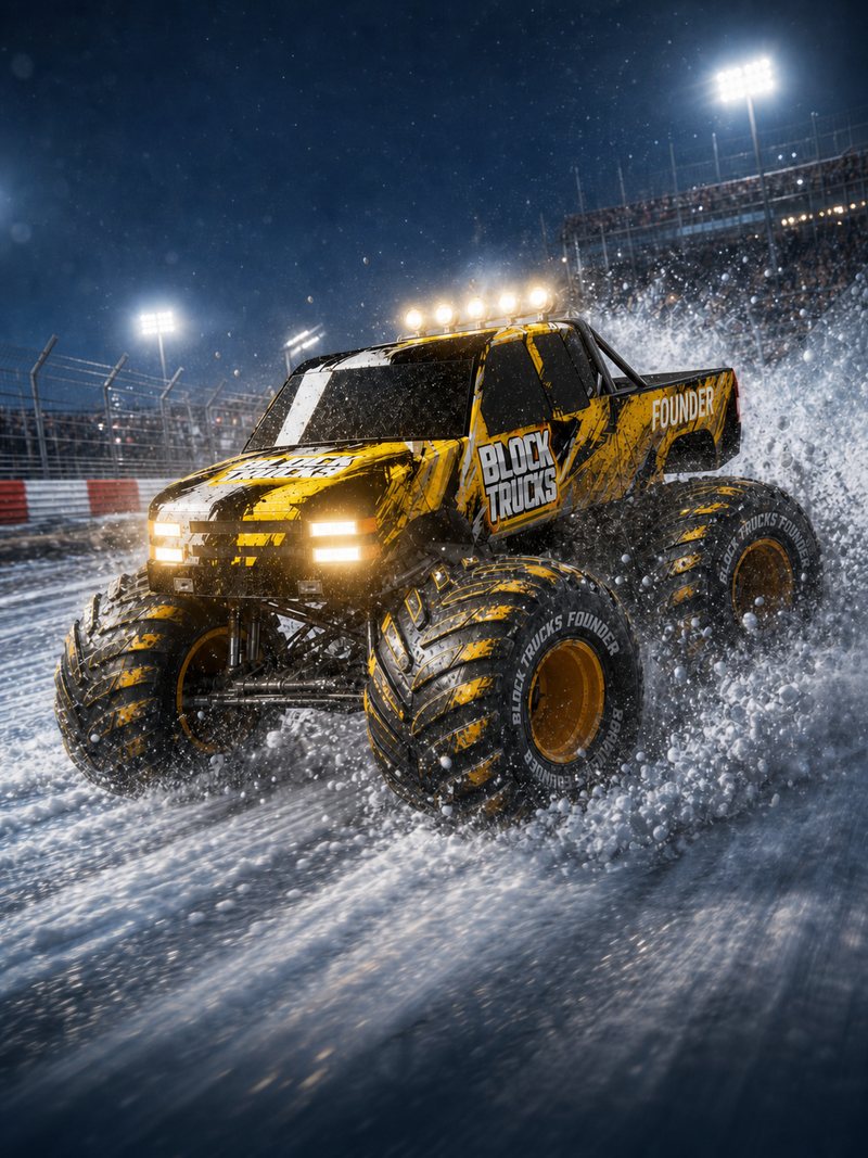 Snow off-road racing conditions